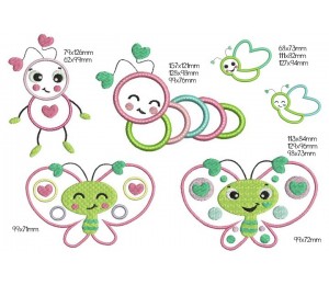 Stickmuster tanzender Käfer